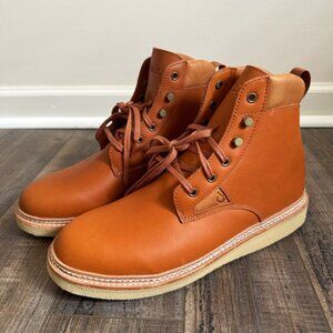 Olukai Mens Kilakila Waterproof Boots Coconut Husk Brown Leather Chukka 11.5